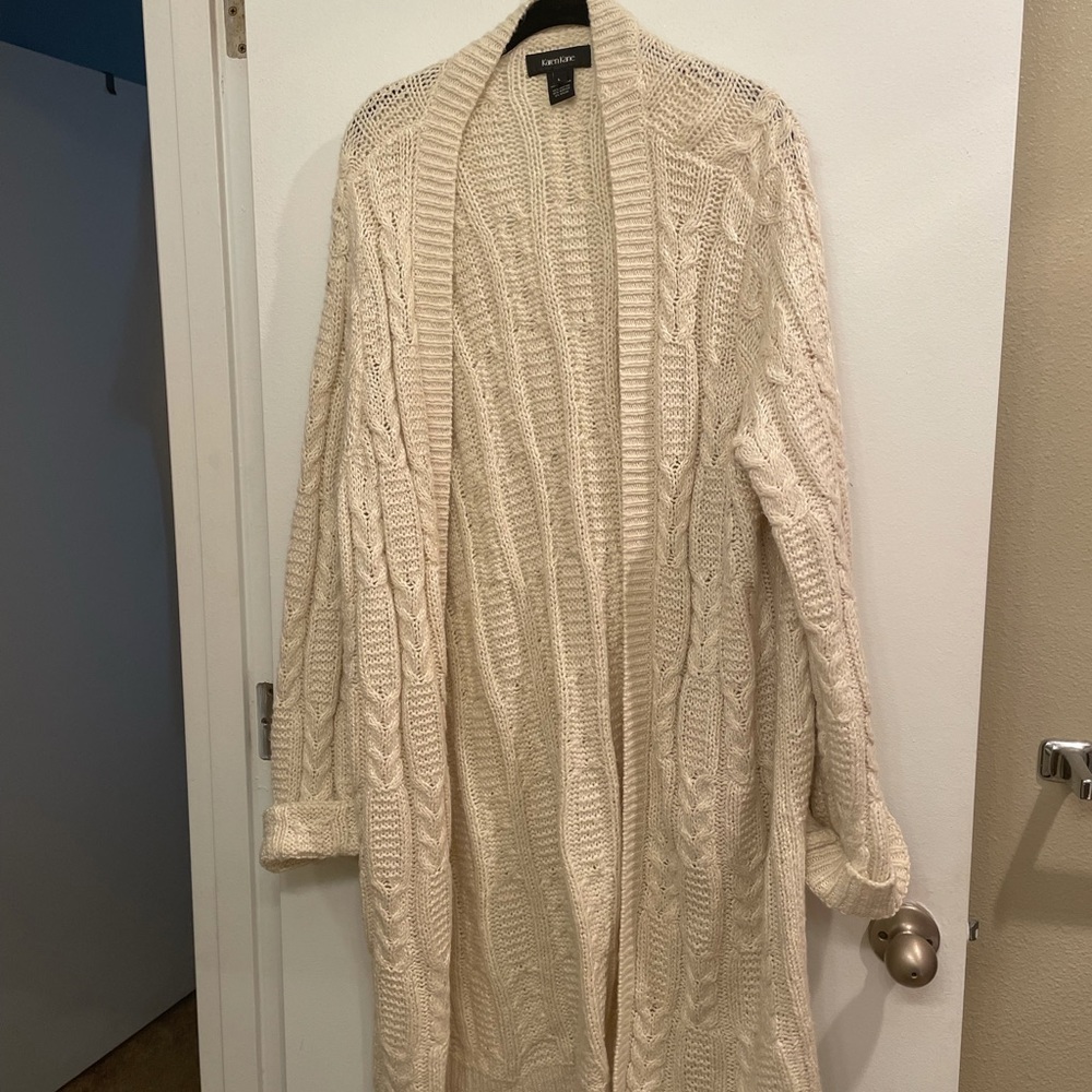 White long cardigan